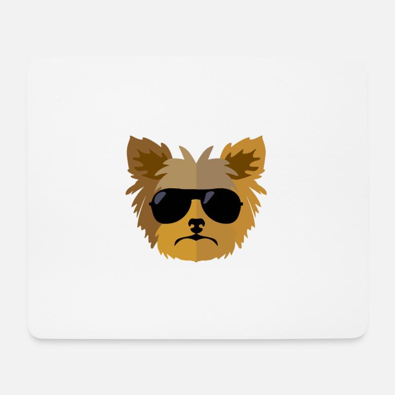 Yorkie - Mousepad (Querformat) - Weiß