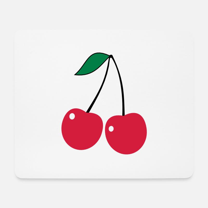 Kirsche - Mousepad (Querformat) - Weiß