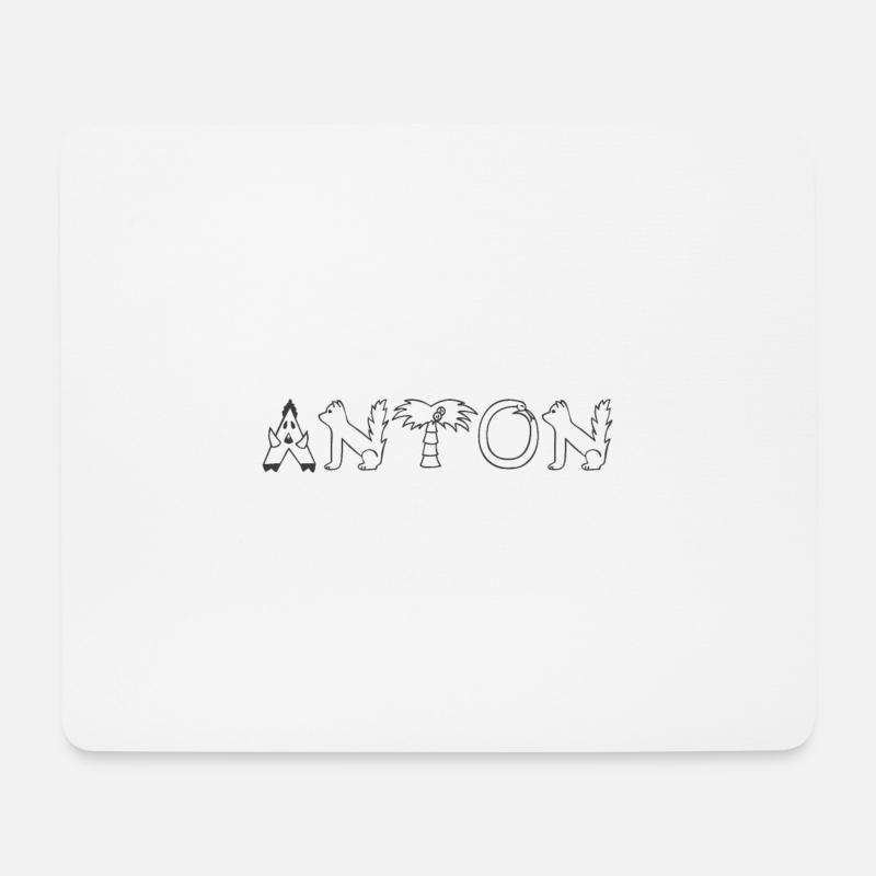 Anton - Mousepad (Querformat) - Weiß