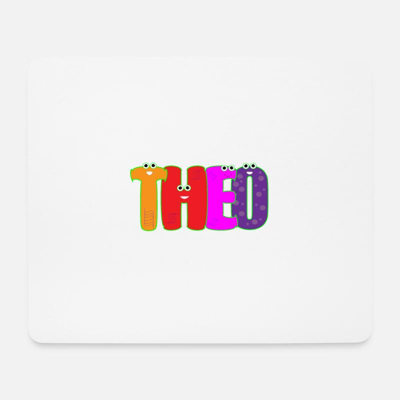 Theo - Mousepad (Querformat) - Weiß