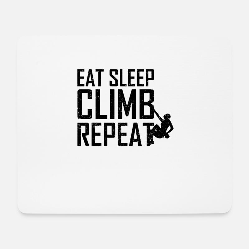 Klettern - Mousepad (Querformat) - Weiß