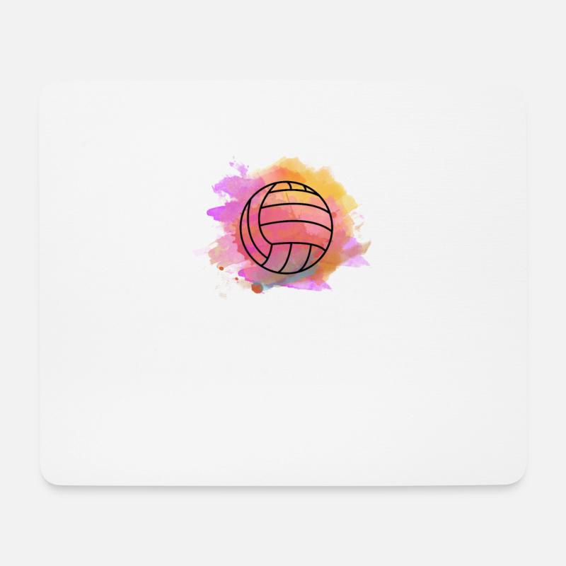 Volleyball Kunst aquarell Sport Ball Geschenkidee - Mousepad (Querformat) - Weiß