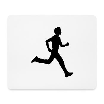 running male - Tapis de souris (format paysage) - blanc - Devant