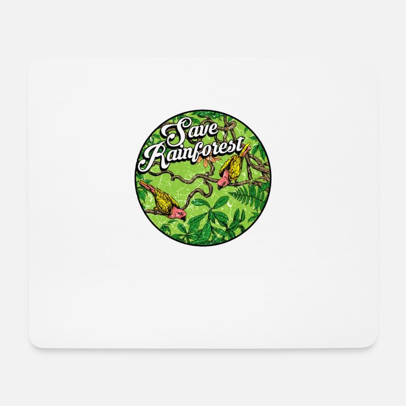 Regenwald Tropen Umweltschutz Vögel Dschungel - Mousepad (Querformat) - Weiß
