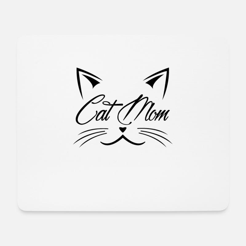 Cat Mom Katzenmutter - Mousepad (Querformat) - Weiß