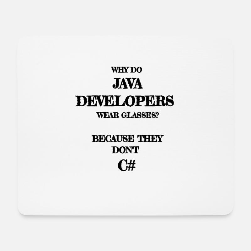 java developers joke Java Entwickler Developer - Mousepad (Querformat) - Weiß