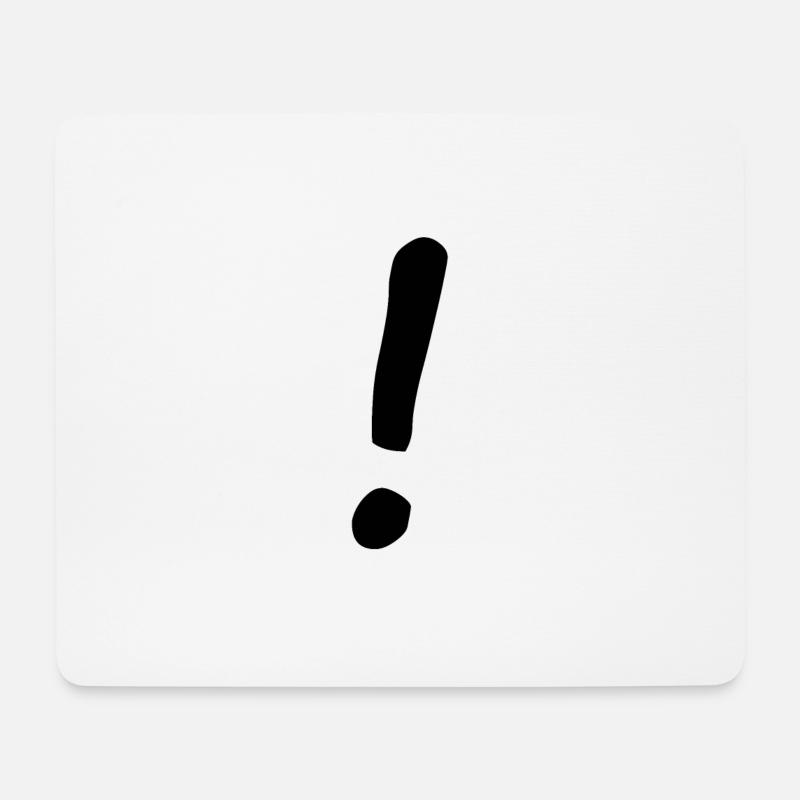 exclamation mark - Mouse Pad (horizontal) - white