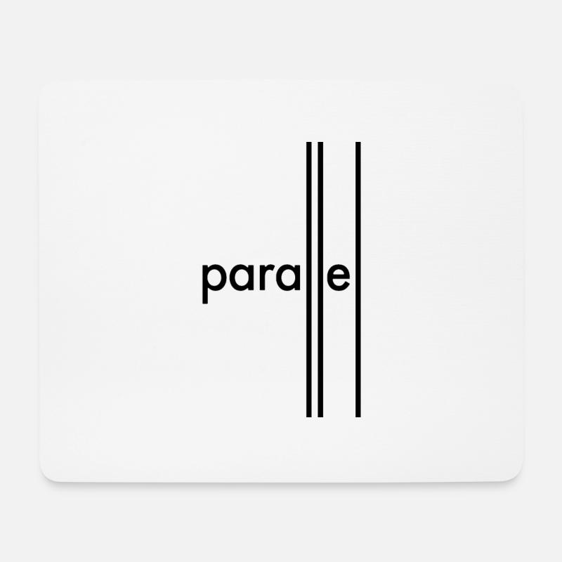 Parallel - Mousepad (Querformat) - Weiß
