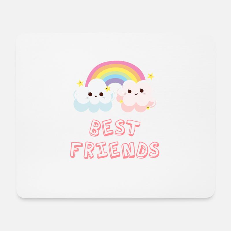 Beste Freunde Best Friends Beste Freundinnen Wolke - Mousepad (Querformat) - Weiß