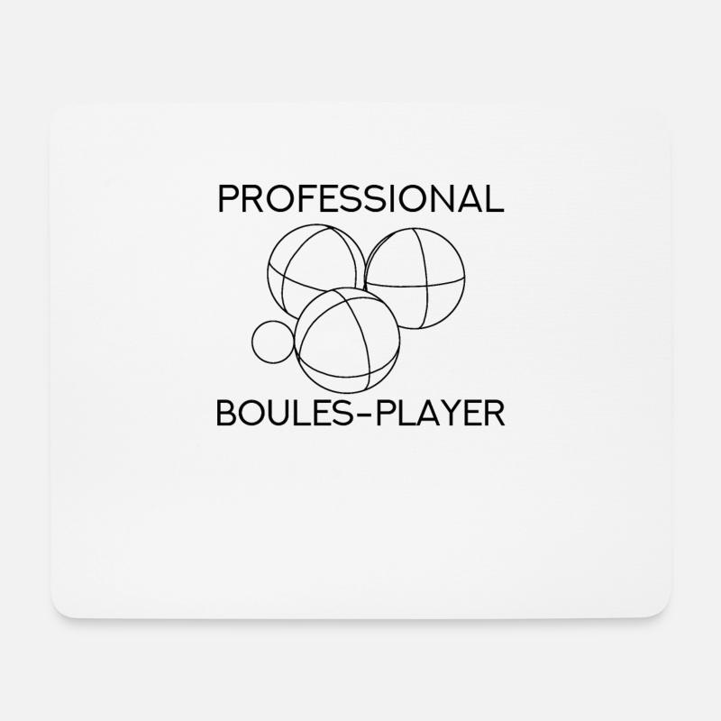 Professional Boules Player Boccia Sport Rente - Mousepad (Querformat) - Weiß