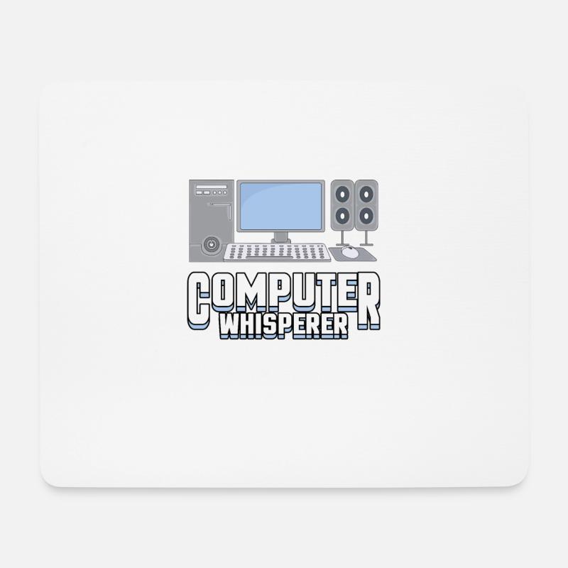 Computer Flüsterer Informatiker Student - Mousepad (Querformat) - Weiß