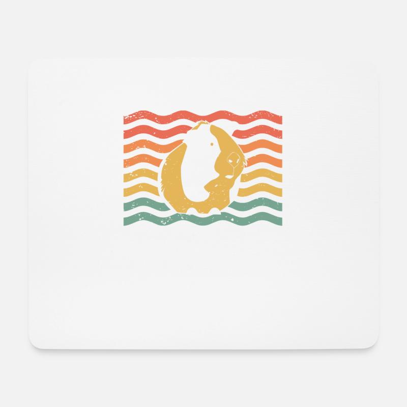 Meerschweinchen Nagetier - Mousepad (Querformat) - Weiß