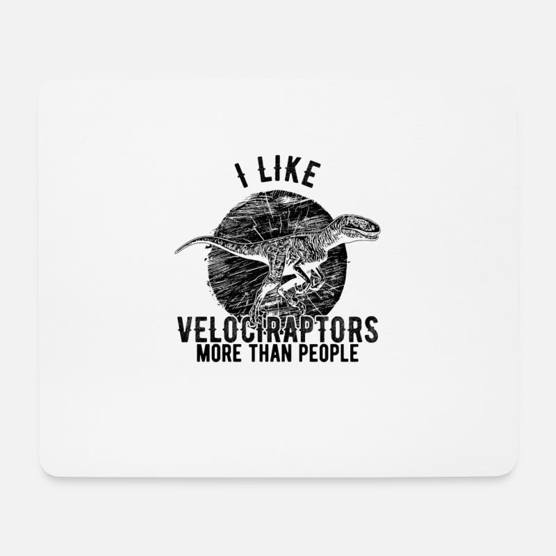 Raptor - Mousepad (Querformat) - Weiß