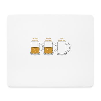 Realisten zitieren TShirt Design Beer Glass - Mousepad (Querformat) - Weiß - Vorne