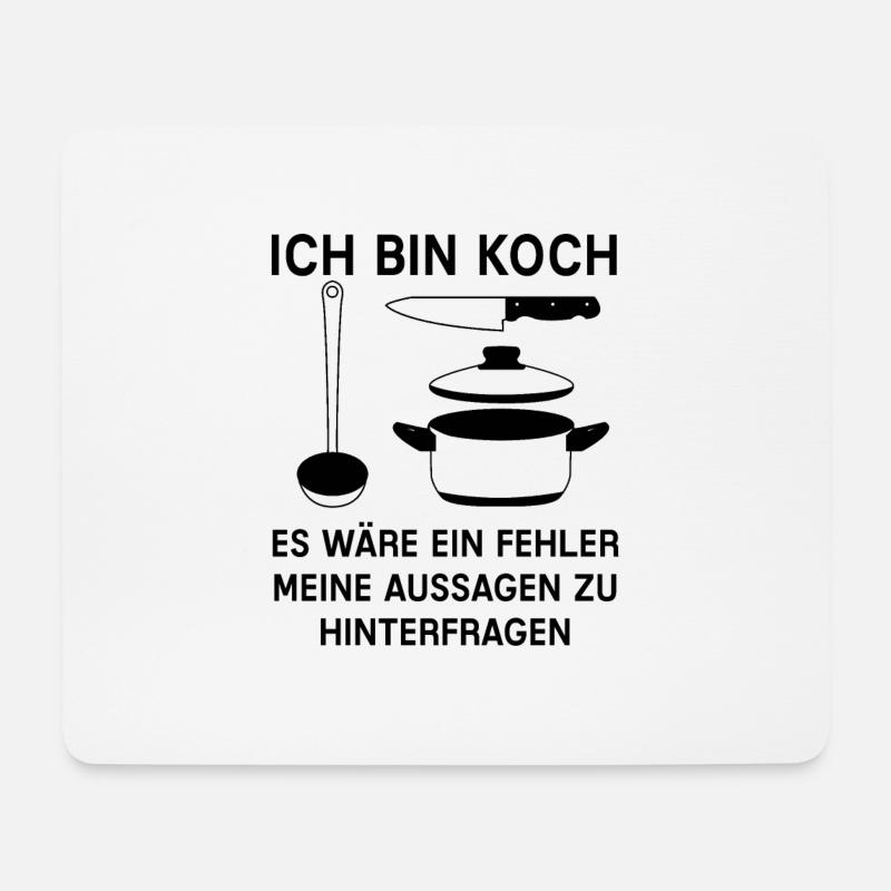 Koch - Mousepad (Querformat) - Weiß