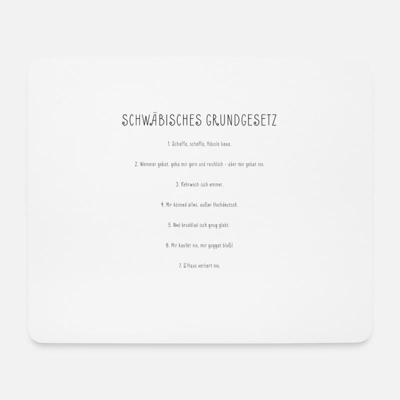 schwaben rules - Mousepad (Querformat) - Weiß