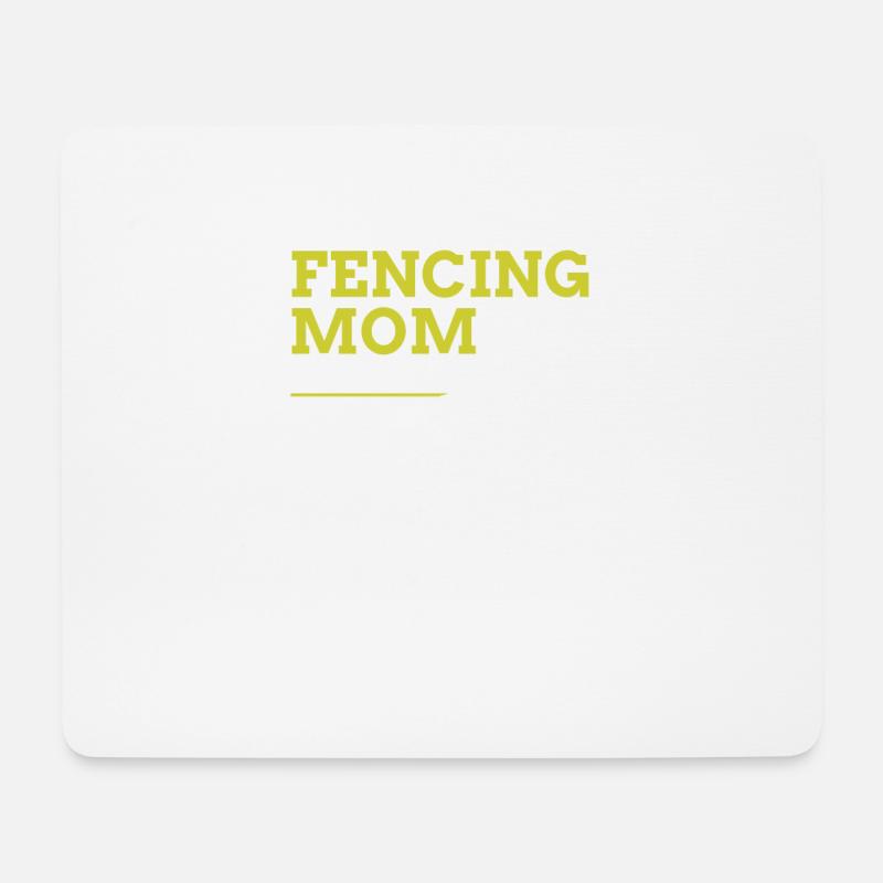 Fechten Mama - Mousepad (Querformat) - Weiß