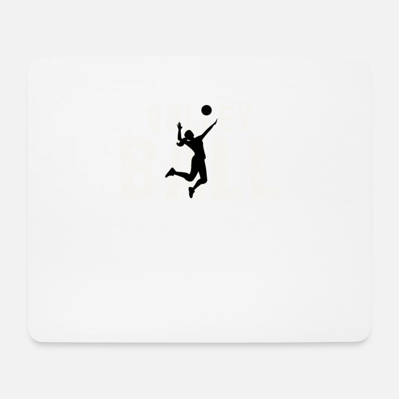 Cooles Volleyball Geschenk - Mousepad (Querformat) - Weiß