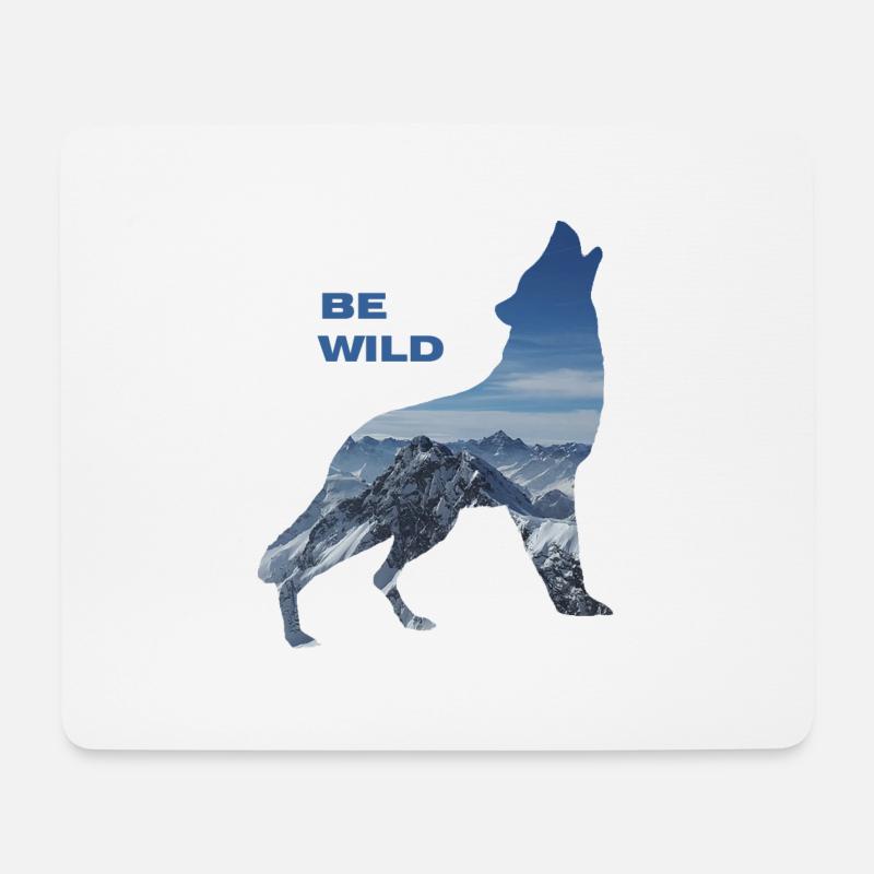 be wild - Mousepad (Querformat) - Weiß