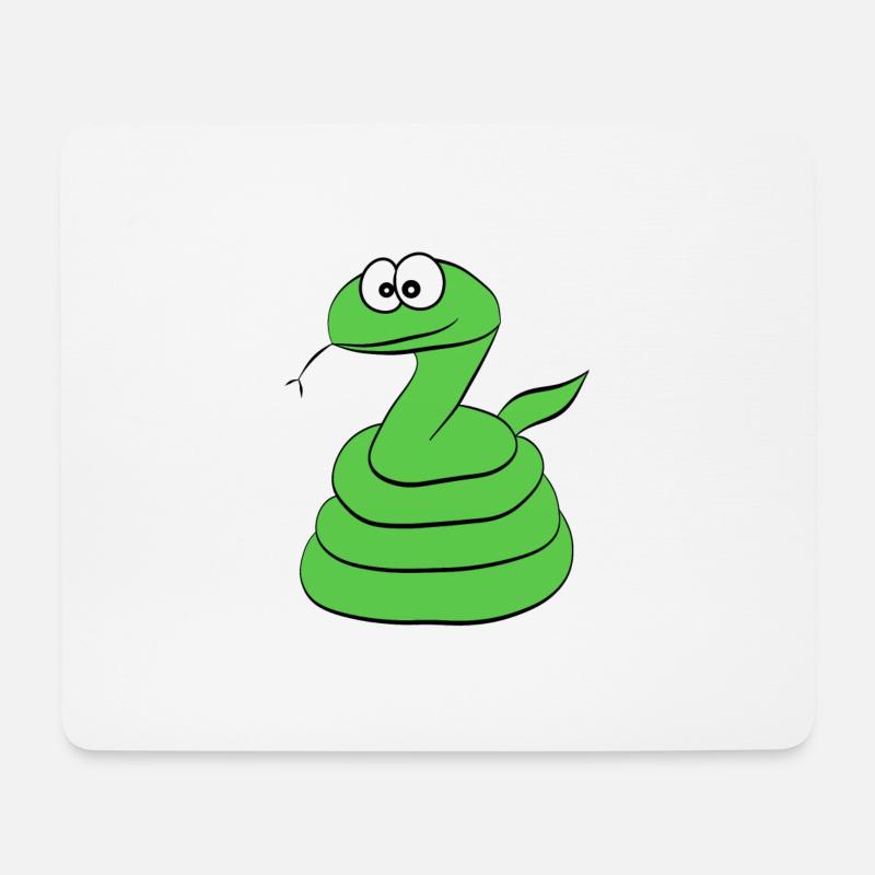 Schlange - Mousepad (Querformat) - Weiß