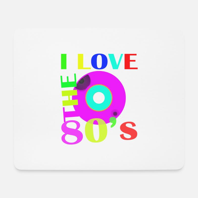 I Love The 80 s - Mousepad (Querformat) - Weiß