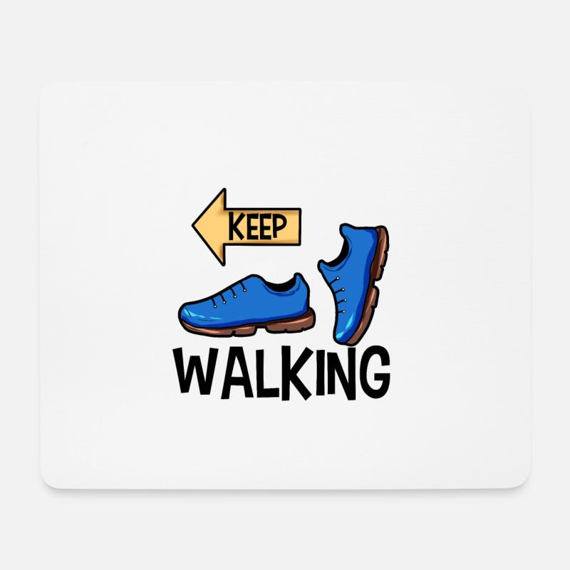 Keep Walking Wandern Pilgern Jakobsweg Berge - Mousepad (Querformat) - Weiß