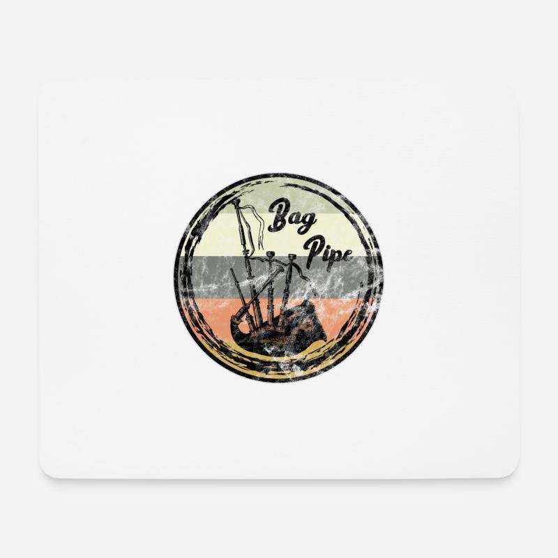 Dudelsack Schottland Vintage - Mousepad (Querformat) - Weiß