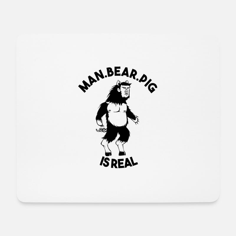 ManBearPig - Mousepad (Querformat) - Weiß
