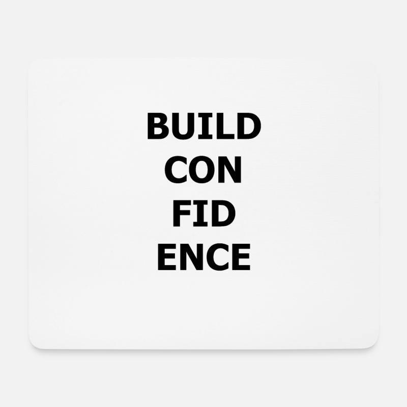 BUILD CONFIDENCE - Mouse Pad (horizontal) - white
