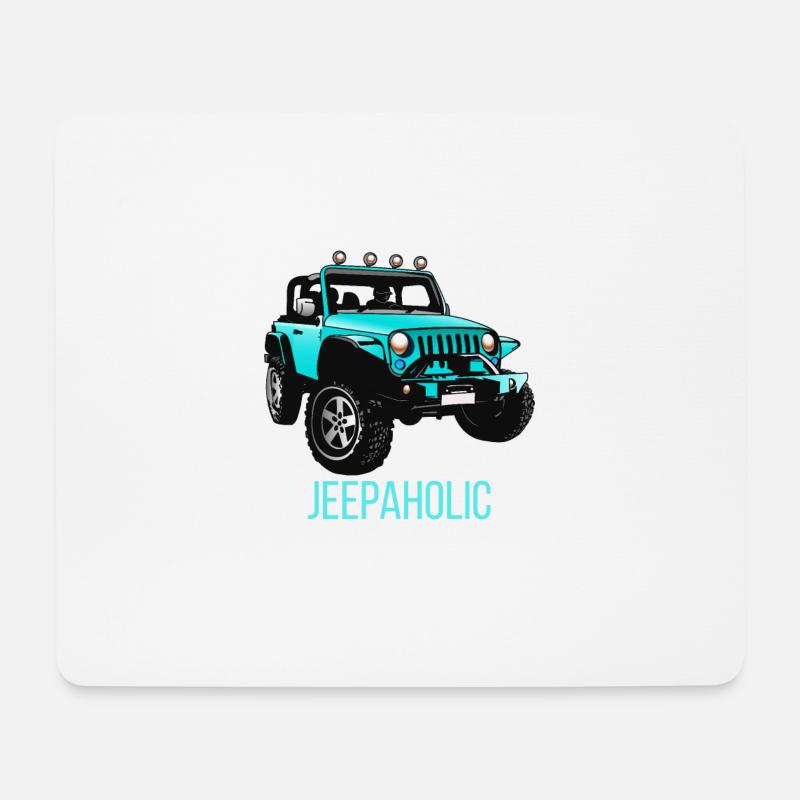 Jeeps Jeepaholic Geschenk - Mousepad (Querformat) - Weiß