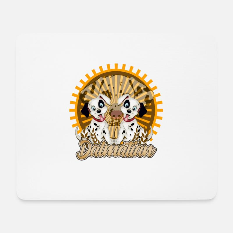 Dalmatiner - Mousepad (Querformat) - Weiß