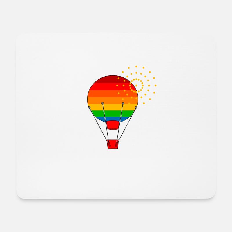 Heißluftballon - Mousepad (Querformat) - Weiß