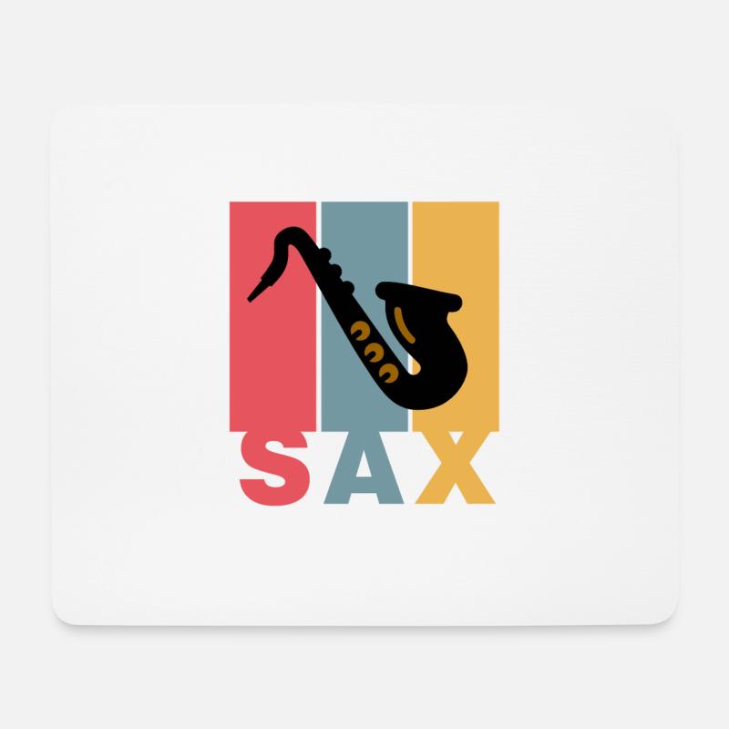 SAXOPHONIST - Sax - Mousepad (Querformat) - Weiß