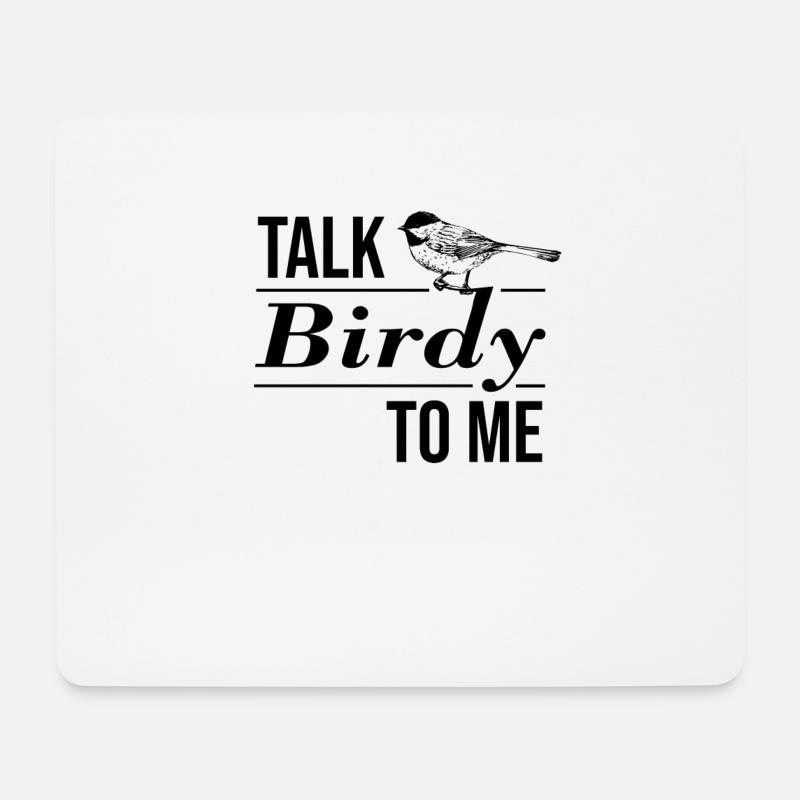 Lustig Talk Birdy Geschenk Bird Nerd Haustier - Mousepad (Querformat) - Weiß