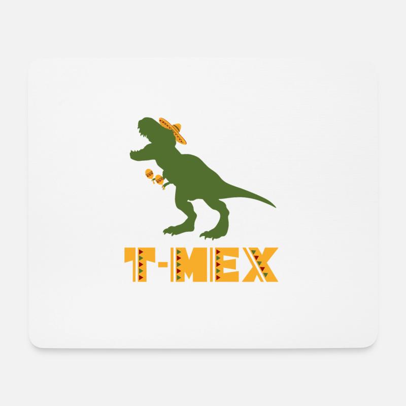 Dinosaurier - Mousepad (Querformat) - Weiß