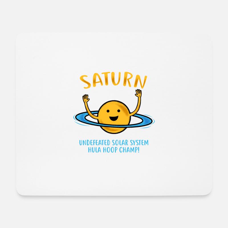 funny Saturn gift - Mouse Pad (horizontal) - white