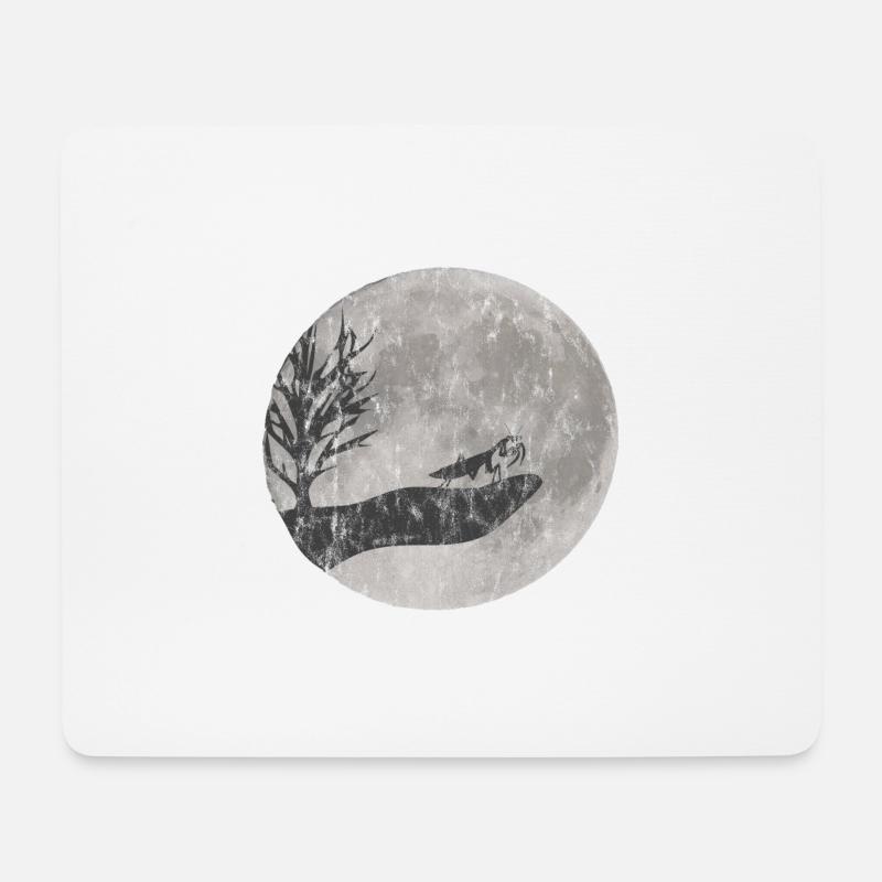 Praying Mantis Drawing Used Look - Mouse Pad (horizontal) - white
