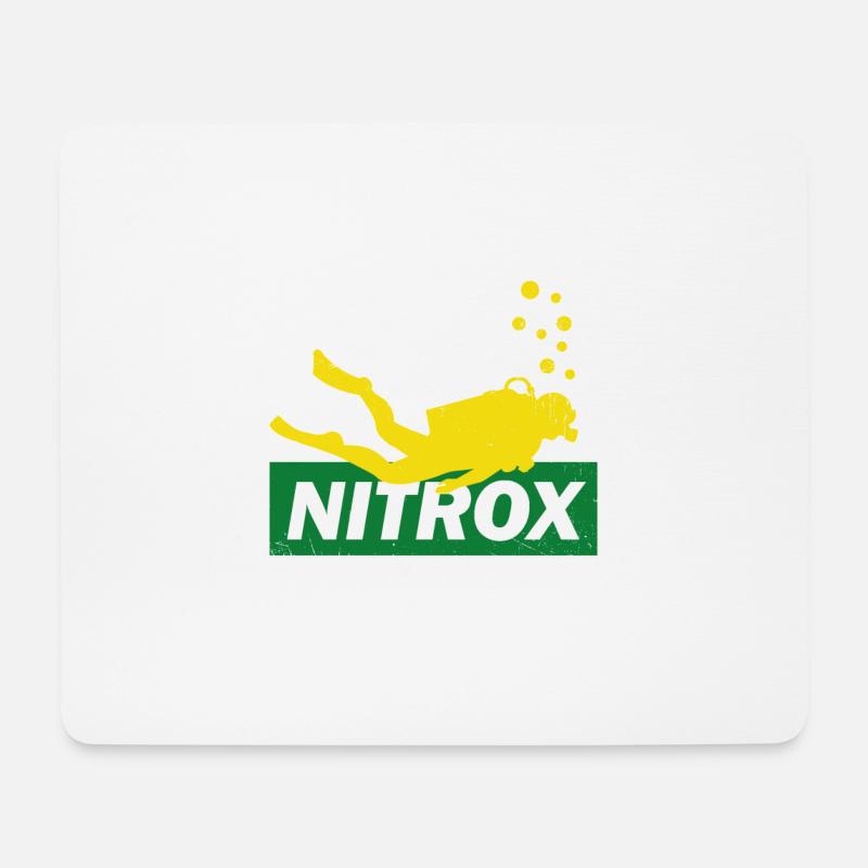 Nitroxtauchen Taucher Buddy Sport Geschenk - Mousepad (Querformat) - Weiß