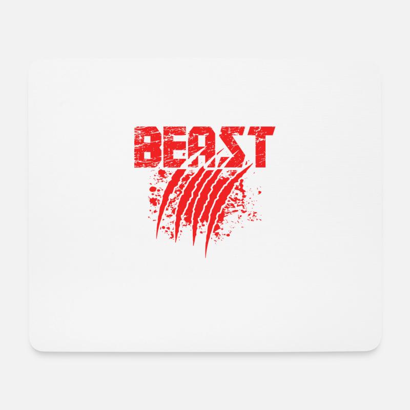Beast Biest - Mousepad (Querformat) - Weiß