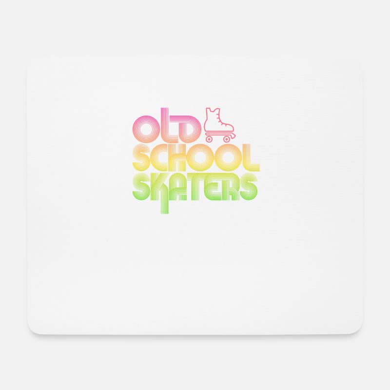 Old School Skater - Mousepad (Querformat) - Weiß