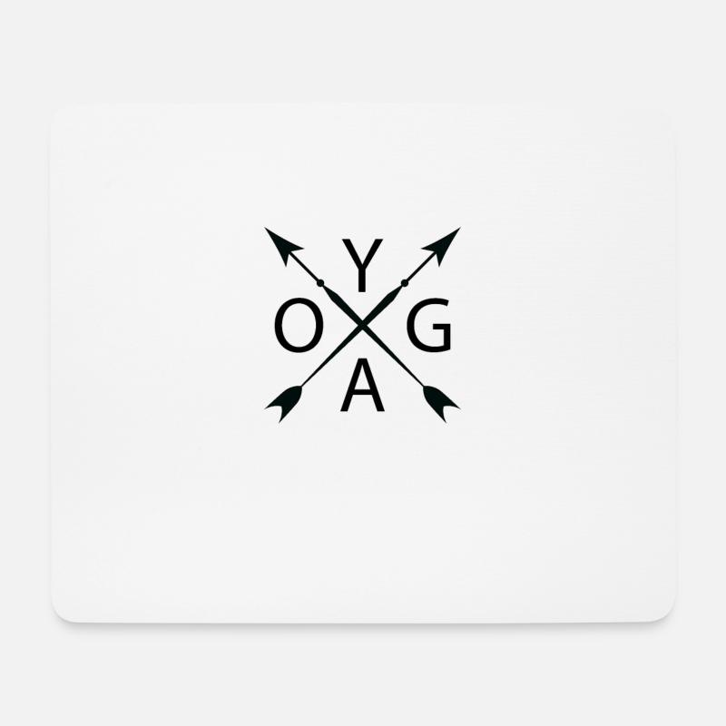Yoga Yogi - Mousepad (Querformat) - Weiß