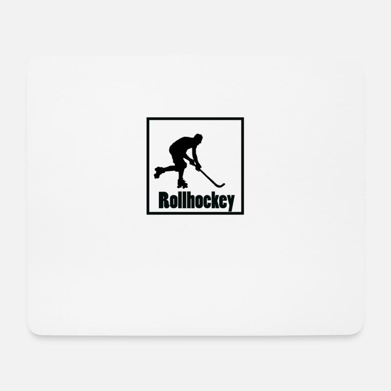Rollhockey, perfektes Geschenk, Geburtstag, Weihnachten - Mousepad (Querformat) - Weiß