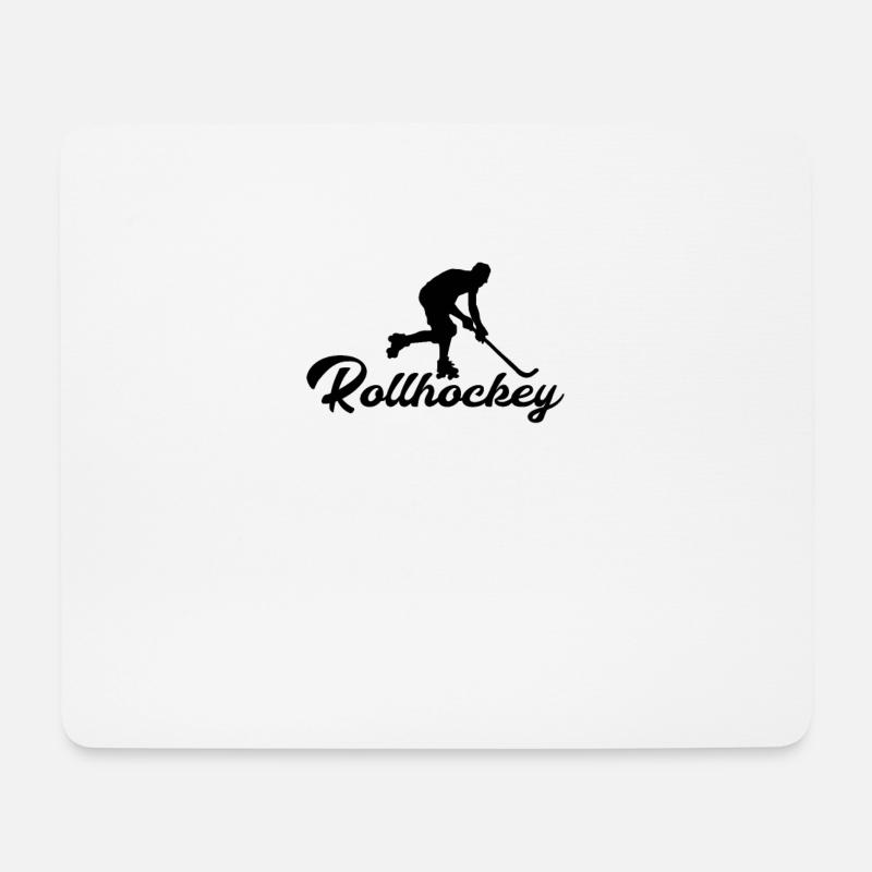 Rollhockey, perfektes Geschenk, Geburtstag, Weihnachten - Mousepad (Querformat) - Weiß
