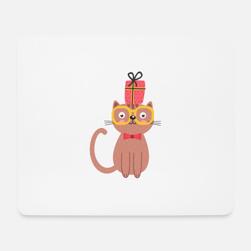 Gift cat - Mouse Pad (horizontal) - white