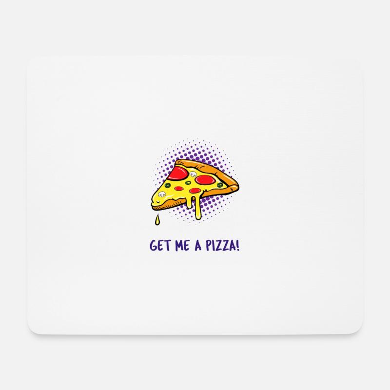 Pizza - Mousepad (Querformat) - Weiß