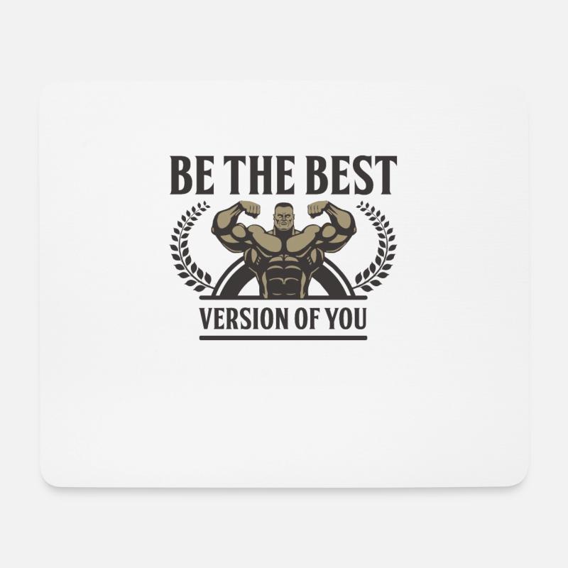 Bodybuilder Body Building Krafttraining Geschenk - Mousepad (Querformat) - Weiß