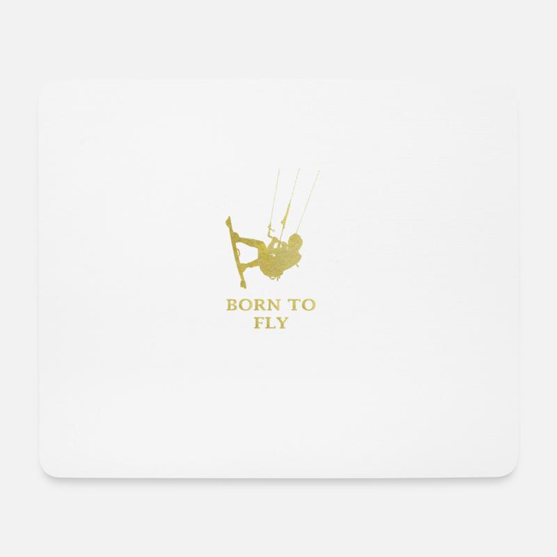 Funny Kitesurfer Shirt - Kiteboarding Sport - Mousepad (Querformat) - Weiß