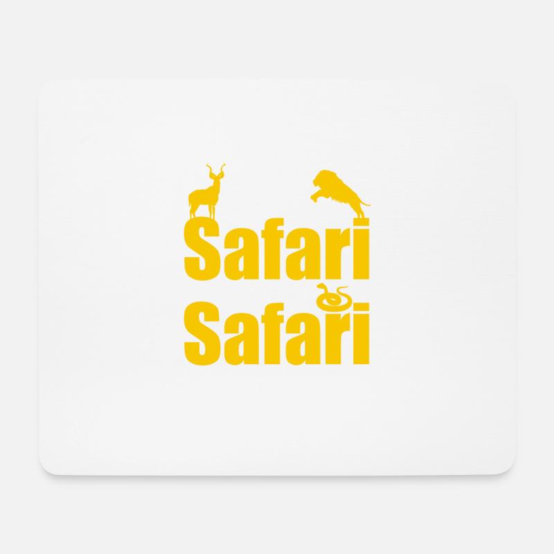 Safari Safari Safari - Mousepad (Querformat) - Weiß