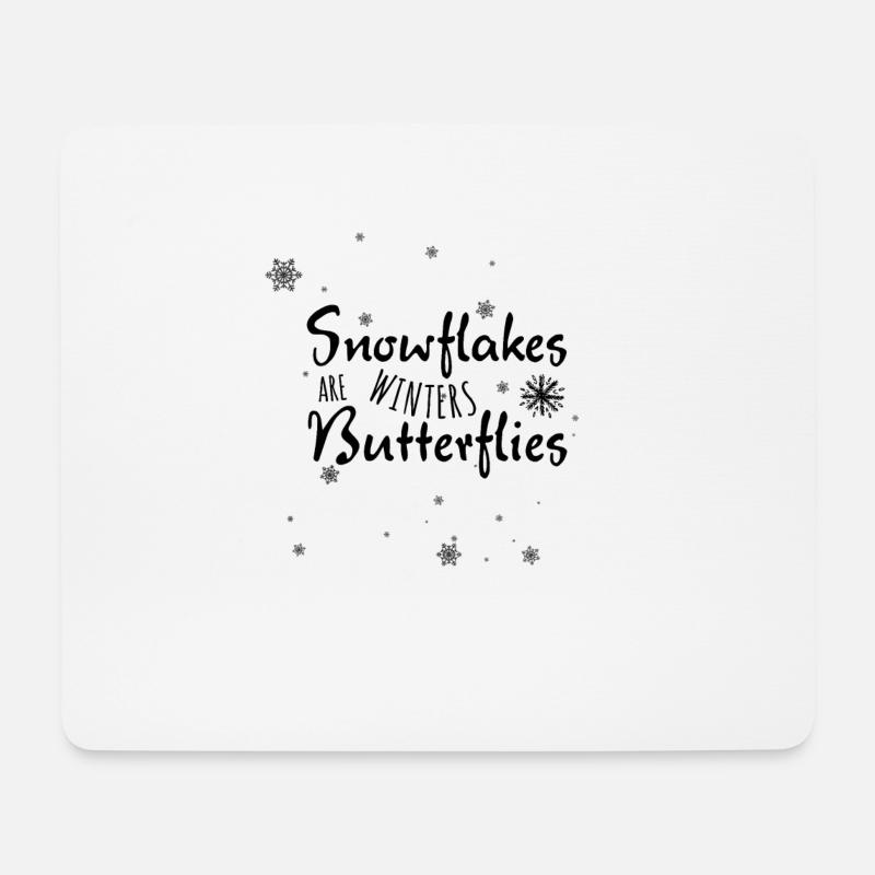 Winter Schnee Spruch Shirt Geschenk - Mousepad (Querformat) - Weiß