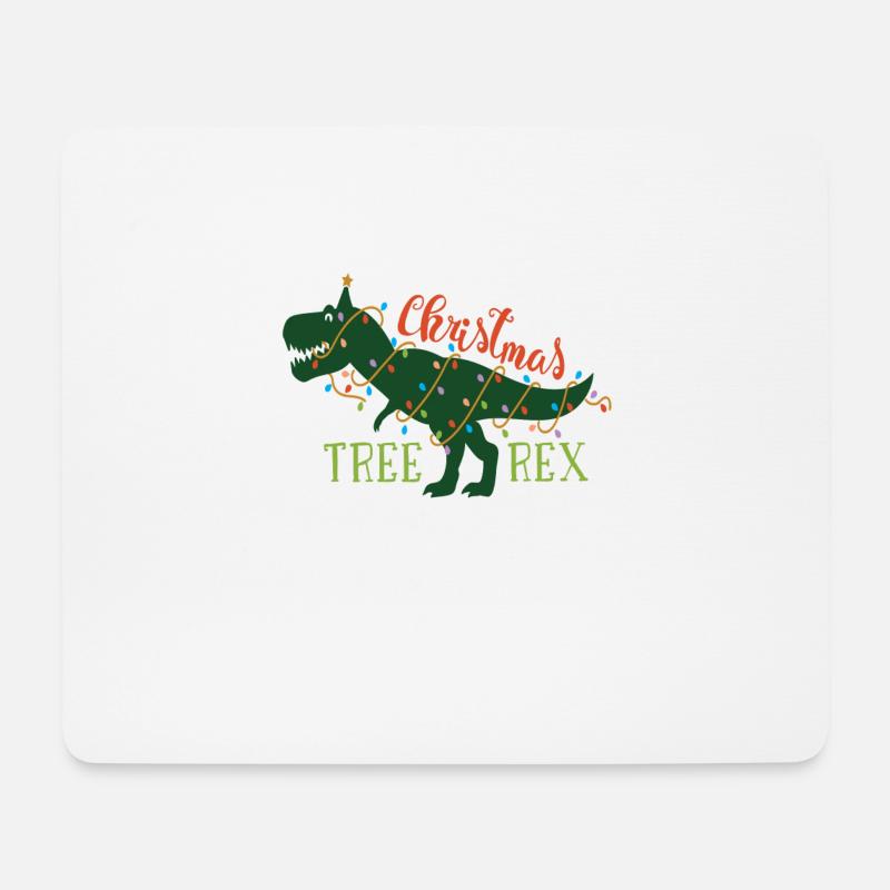 Tree Rex Weihnachten Tyrannosaurus Rex Geschenk - Mousepad (Querformat) - Weiß